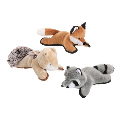 Mon Ami Luki - JOUET PELUCHE  FORME RENARD ECUREUIL  RATON LAVEUR 26CM GRIS