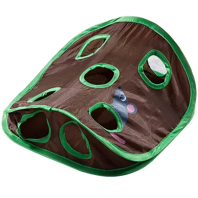 Tunnel de jeu pour chat avec souris intégrées