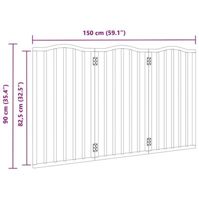 vidaXL Barrière en bois pour chien