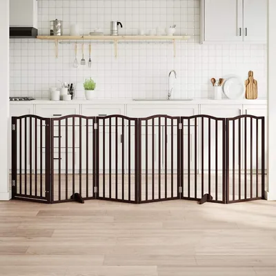 vidaXL Barrière en bois pour chien