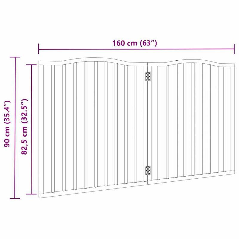 vidaXL Barrière en bois pour chien