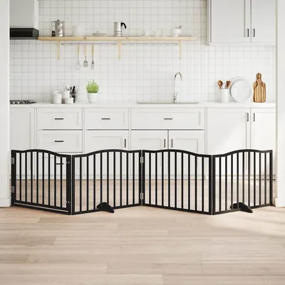 vidaXL Barrière en bois pour chien