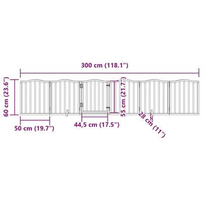 vidaXL Barrière en bois pour chien