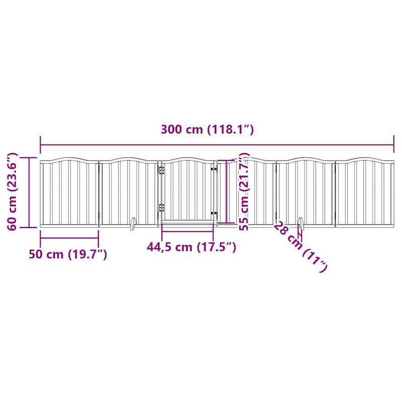 vidaXL Barrière en bois pour chien