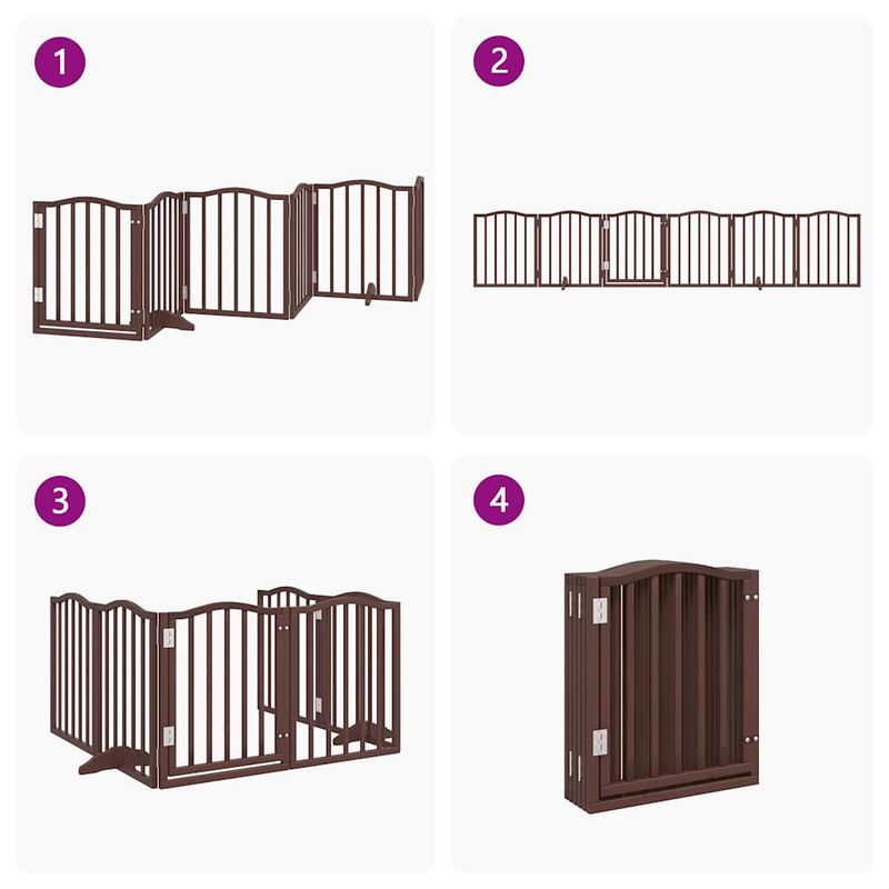 vidaXL Barrière en bois pour chien