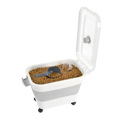 Love Story - Boite conteneur à croquettes pliable avec roues