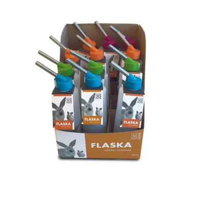 M-PETS FLASKA SMALL ANIMALS - Blue, green, orange, pink - Taille 250 ml