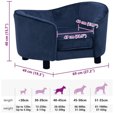 vidaXL Canapé design deluxe pour chien vidaXL Canapé design deluxe pour chien
