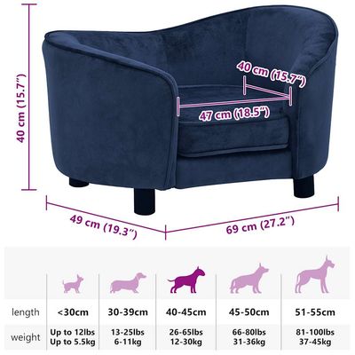 vidaXL Canapé design deluxe pour chien