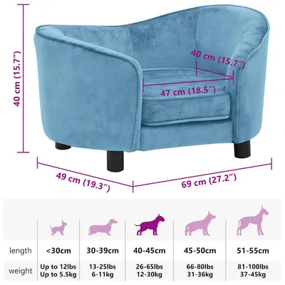 vidaXL Canapé design deluxe pour chien