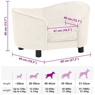 vidaXL Canapé design deluxe pour chien