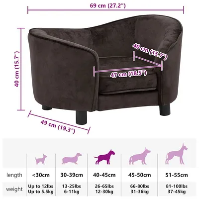 vidaXL Canapé design deluxe pour chien