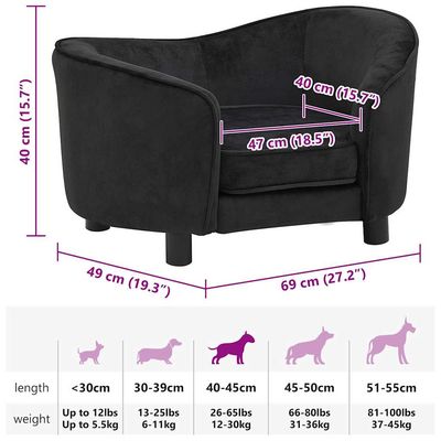vidaXL Canapé design deluxe pour chien