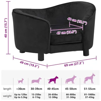 vidaXL Canapé design deluxe pour chien