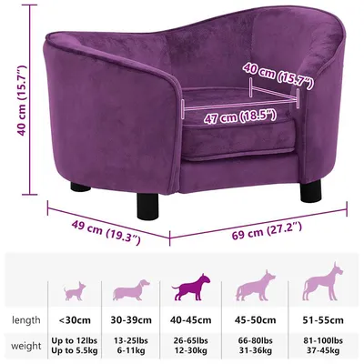 vidaXL Canapé design deluxe pour chien vidaXL Canapé design deluxe pour chien