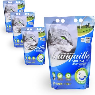 Litière Tranquille Cristale Bicarbonite Lot de 4 x 4L