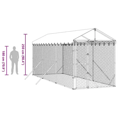 vidaXL chenil extérieur pour chiens Acier