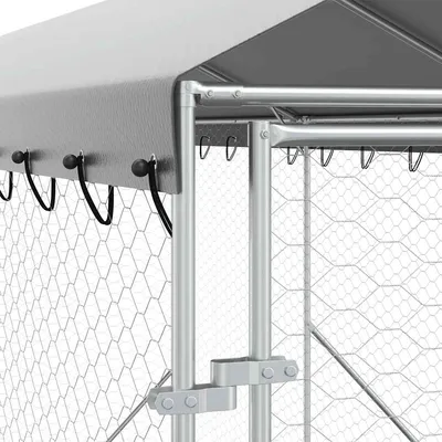 vidaXL chenil extérieur pour chiens Acier