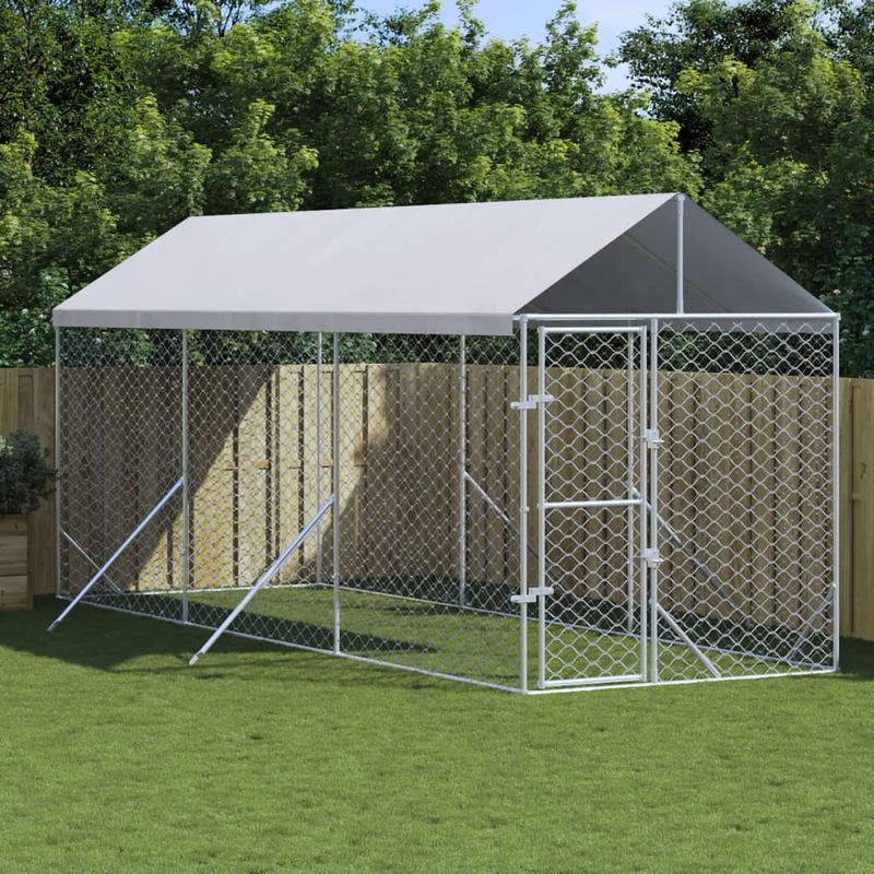 vidaXL chenil extérieur pour chiens Acier