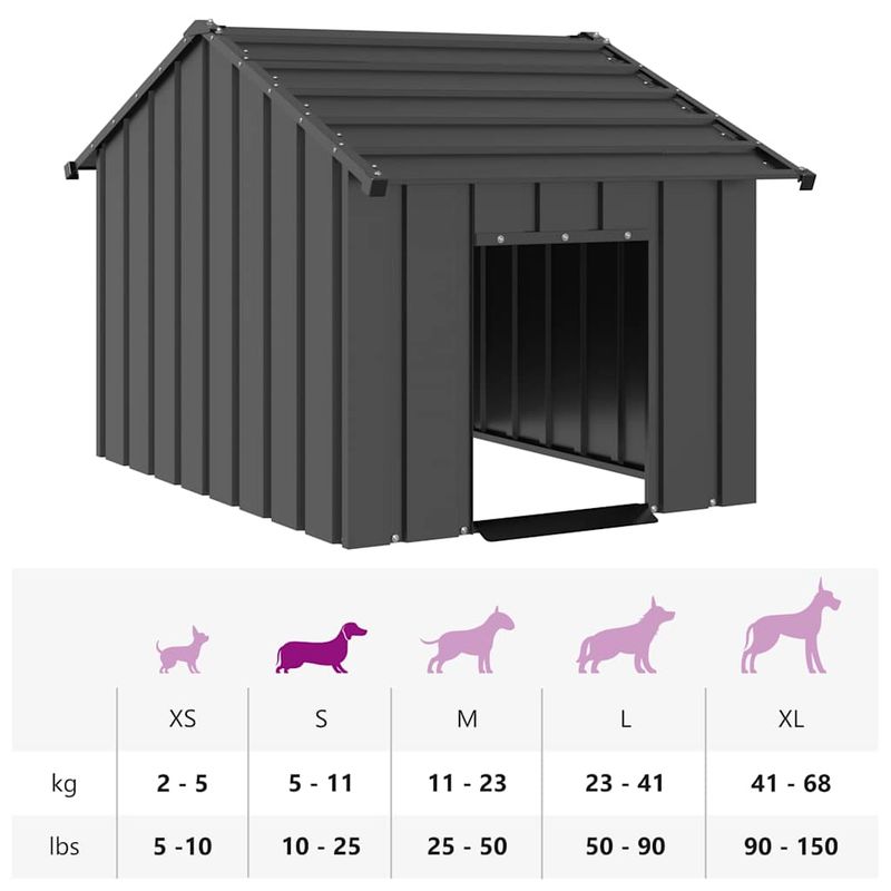 vidaXL niche pour chien Acier