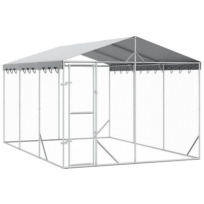 vidaXL chenil extérieur pour chiens Acier