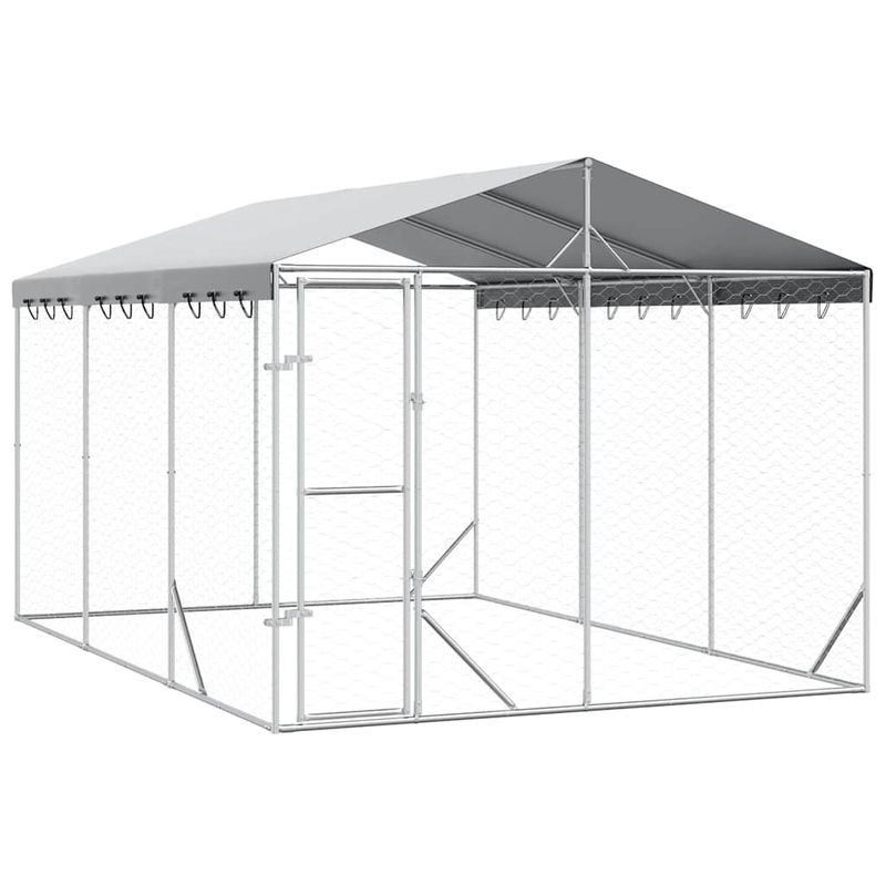 vidaXL chenil extérieur pour chiens Acier