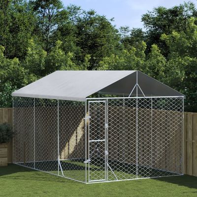 vidaXL chenil extérieur pour chiens Acier
