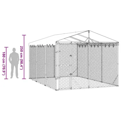 vidaXL chenil extérieur pour chiens Acier