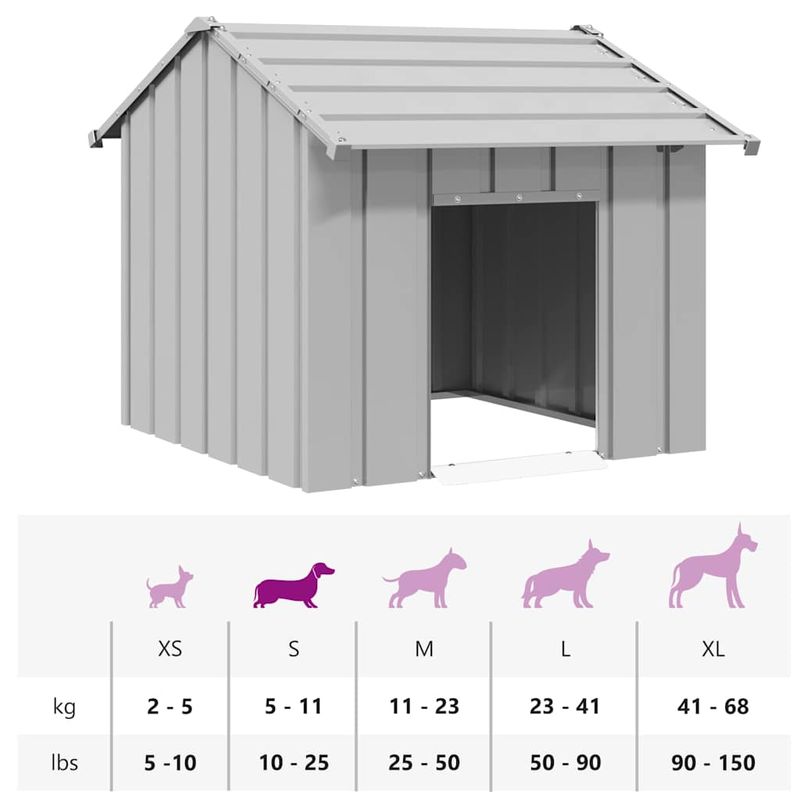 vidaXL niche pour chien Acier