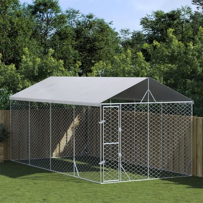 vidaXL chenil extérieur pour chiens Acier