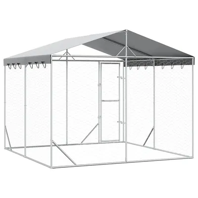 vidaXL chenil extérieur pour chiens Acier