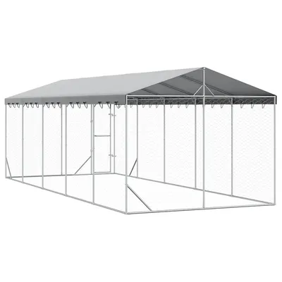 vidaXL chenil extérieur pour chiens Acier