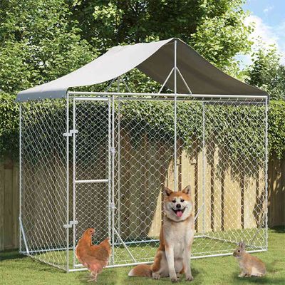 vidaXL chenil extérieur pour chiens Acier
