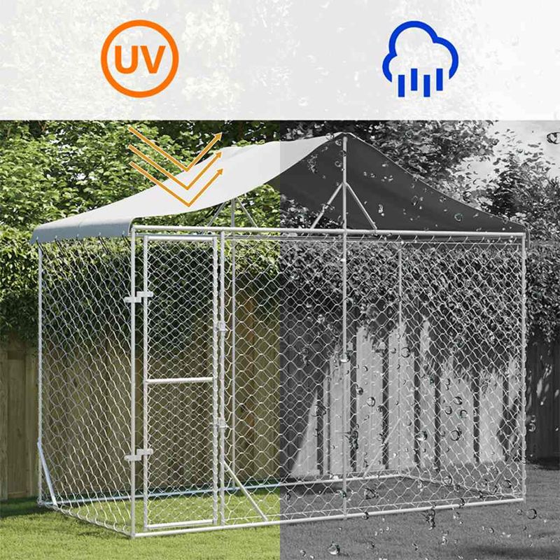 vidaXL chenil extérieur pour chiens Acier