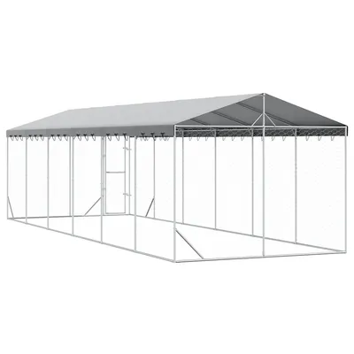 vidaXL chenil extérieur pour chiens Acier