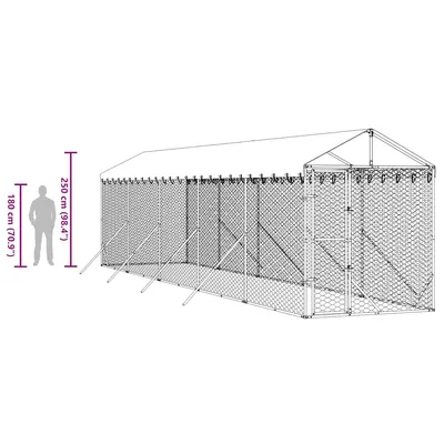 vidaXL chenil extérieur pour chiens Acier