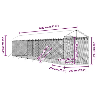 vidaXL chenil extérieur pour chiens Acier