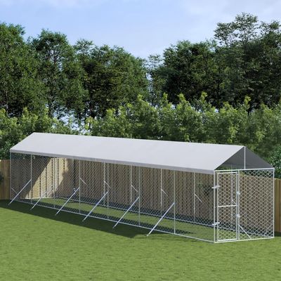 vidaXL chenil extérieur pour chiens Acier