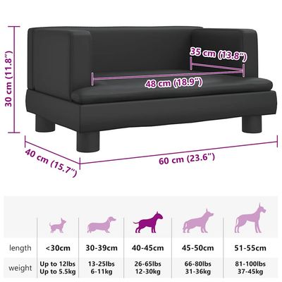 vidaXL lit pour chien Faux cuir