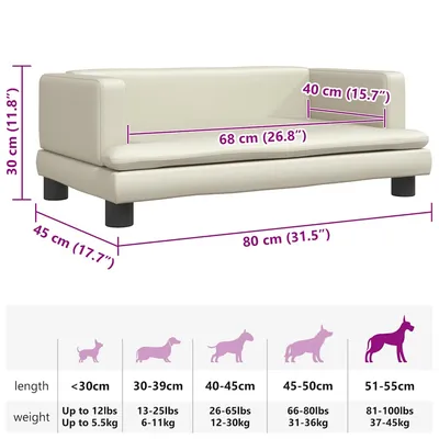 vidaXL lit pour chien Cuir artificiel