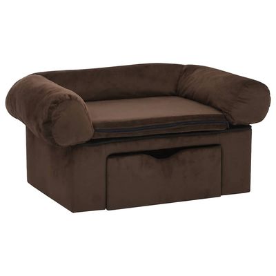 vidaXL canapé pour chien Peluche