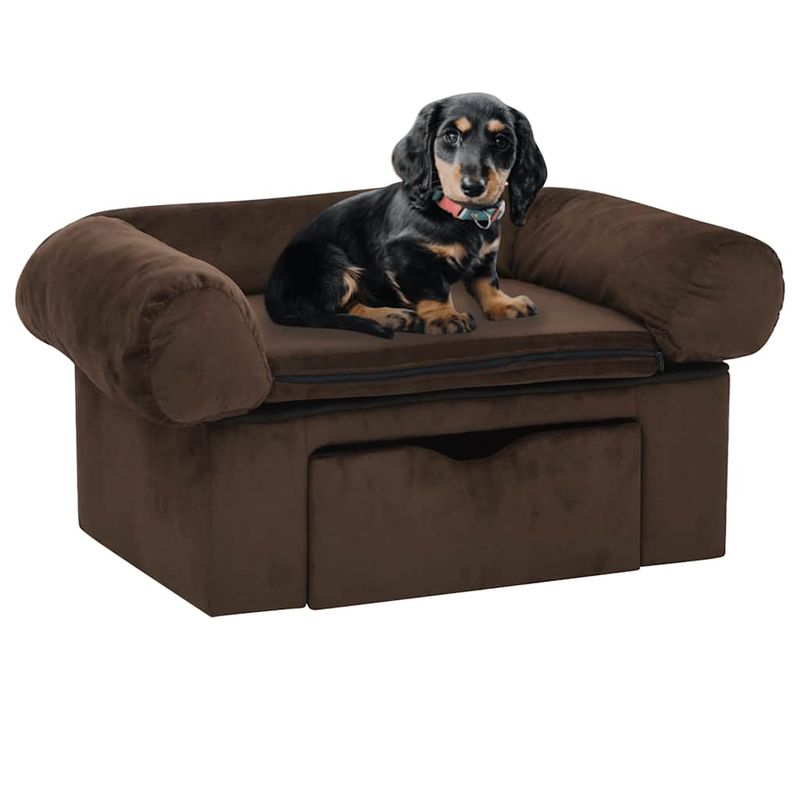 vidaXL canapé pour chien Peluche