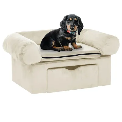 vidaXL canapé pour chien Peluche