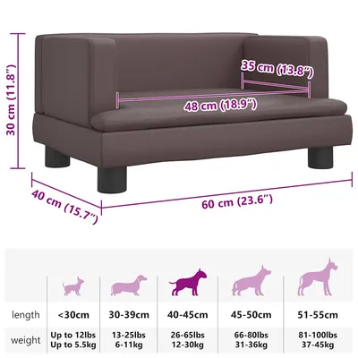 vidaXL lit pour chien Cuir artificiel vidaXL lit pour chien Cuir artificiel