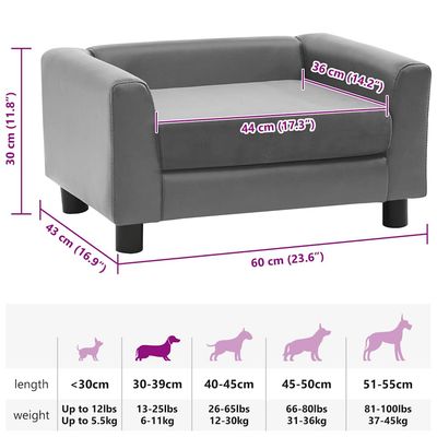 vidaXL canapé pour chien Faux cuir