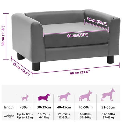 vidaXL canapé pour chien Cuir artificiel