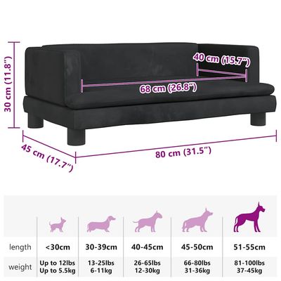 vidaXL lit pour chien Velours