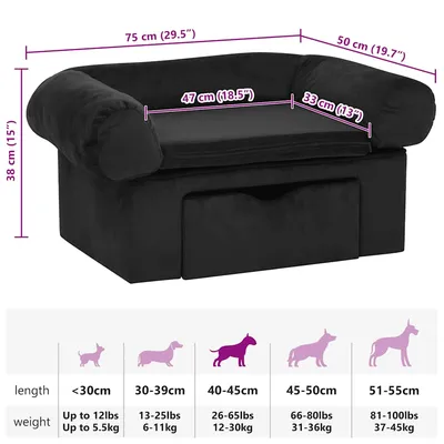 vidaXL canapé pour chien Peluche vidaXL canapé pour chien Peluche