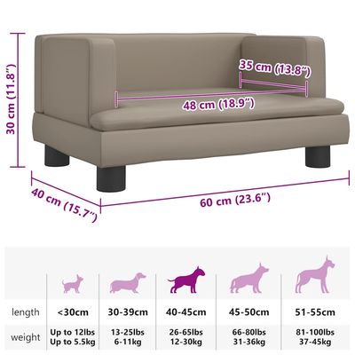 vidaXL lit pour chien Faux cuir