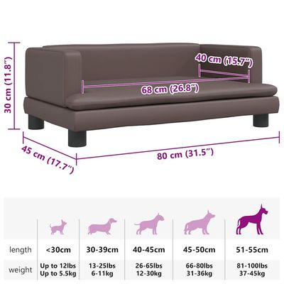 vidaXL lit pour chien Faux cuir